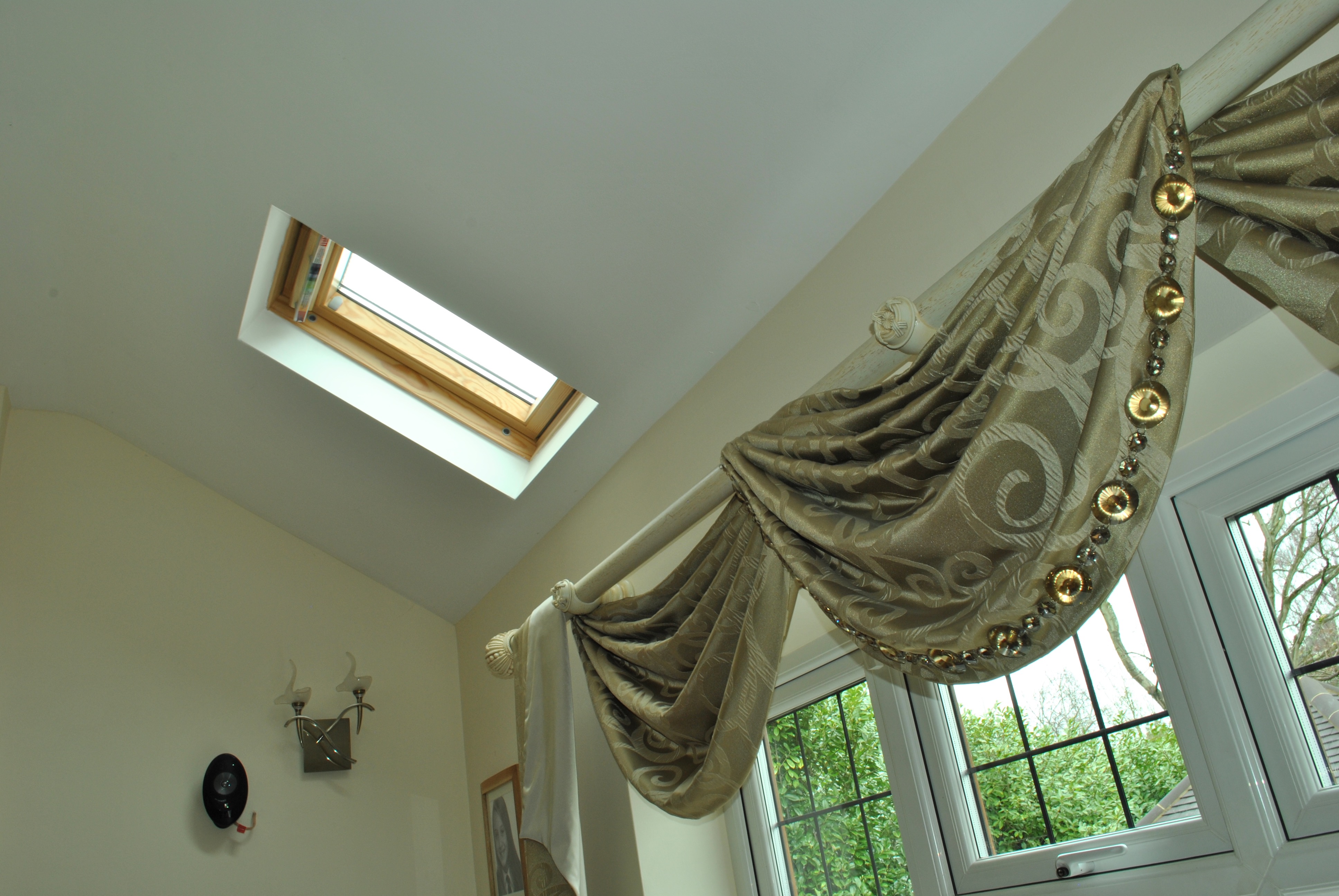 Swags & Tails on Poles Fabric Warehouse